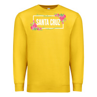 Lemon santa c.r.u.z cali  floral hibiscus flower Premium Sweatshirt - artisFamous