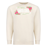 Sandshell santa c.r.u.z cali  floral hibiscus flower Premium Sweatshirt - artisFamous