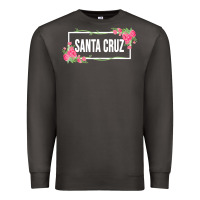 Smoke santa c.r.u.z cali  floral hibiscus flower Premium Sweatshirt - artisFamous