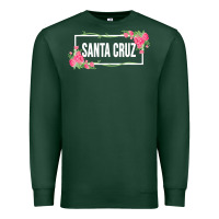 Sports Green santa c.r.u.z cali  floral hibiscus flower Premium Sweatshirt - artisFamous