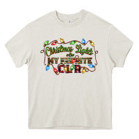 Cream christmas lights are my favorite color Heavy Core Tee - CowGirlArtShop