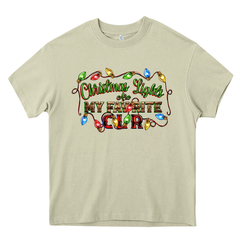 Christmas Lights Are My Favorite Color Heavy Core Tee by CowGirlArtShop | Teevron
