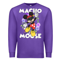 Purple macho mouse Premium Sweatshirt - artisFamous
