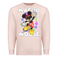 Pale Pink macho mouse Premium Sweatshirt - artisFamous