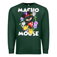 Sports Green macho mouse Premium Sweatshirt - artisFamous