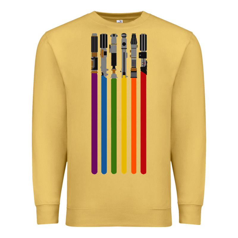 Rainbow Lightsaber Premium Sweatshirt by artisFamous | Teevron