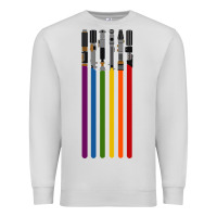 Dove Grey rainbow lightsaber Premium Sweatshirt - artisFamous