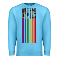 Ocean Blue rainbow lightsaber Premium Sweatshirt - artisFamous