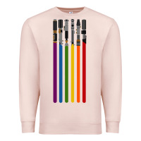 Pale Pink rainbow lightsaber Premium Sweatshirt - artisFamous