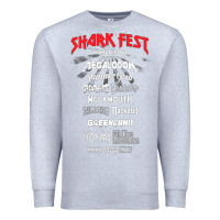 Heather Grey shark fest Premium Sweatshirt - artisFamous