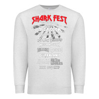 Oatmeal Heather shark fest Premium Sweatshirt - artisFamous