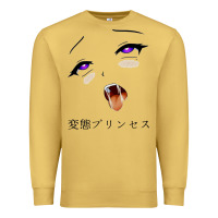 Antique Gold ahegao face girl Premium Sweatshirt - artisFamous