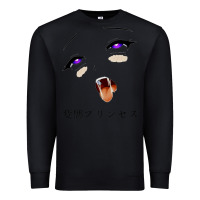 Black ahegao face girl Premium Sweatshirt - artisFamous