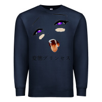 Navy ahegao face girl Premium Sweatshirt - artisFamous