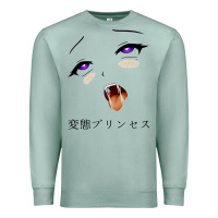Seafoam ahegao face girl Premium Sweatshirt - artisFamous