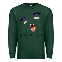 Sports Green ahegao face girl Premium Sweatshirt - artisFamous