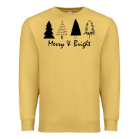 Antique Gold merry and bright Premium Sweatshirt - artisFamous