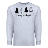 Heather Grey merry and bright Premium Sweatshirt - artisFamous