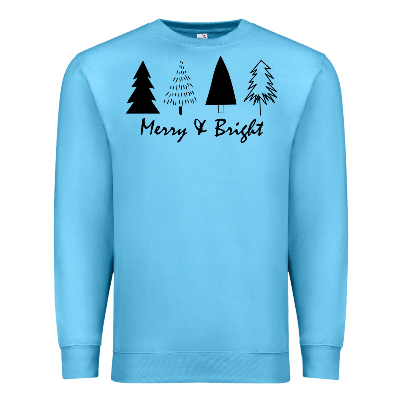 Merry And Bright Premium Sweatshirt by artisFamous | Teevron