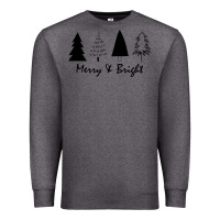 Charcoal Heather merry and bright Premium Sweatshirt - artisFamous