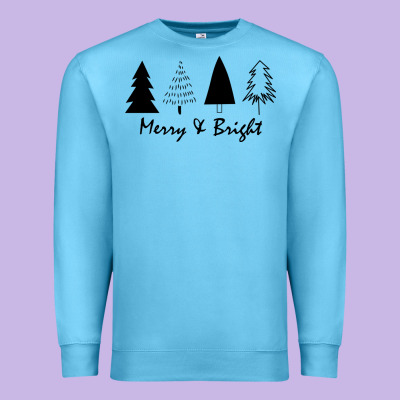 Merry And Bright Premium Sweatshirt Designed By Artisfamous