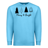 Ocean Blue merry and bright Premium Sweatshirt - artisFamous