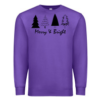 Purple merry and bright Premium Sweatshirt - artisFamous