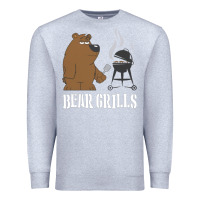 Heather Grey Bear Grills Grylls Premium Sweatshirt - artisFamous