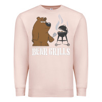Pale Pink Bear Grills Grylls Premium Sweatshirt - artisFamous