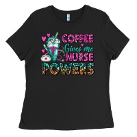 Black Coffee Gives Me Nurse Powers Ladies Tee - FaDigitalArtStudio