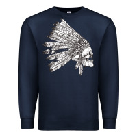 Navy american indian Premium Sweatshirt - artisFamous