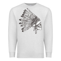 Oatmeal Heather american indian Premium Sweatshirt - artisFamous