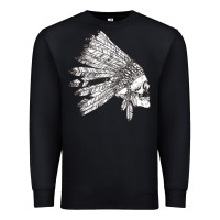 Black american indian Premium Sweatshirt - artisFamous