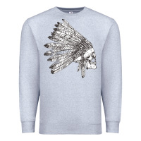 Heather Grey american indian Premium Sweatshirt - artisFamous