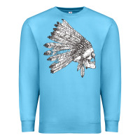 Ocean Blue american indian Premium Sweatshirt - artisFamous