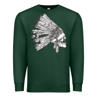 Sports Green american indian Premium Sweatshirt - artisFamous