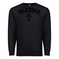 Black blessed christian christianity Premium Sweatshirt - artisFamous