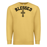 Antique Gold blessed christian christianity Premium Sweatshirt - artisFamous
