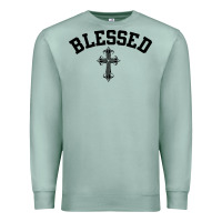 Seafoam blessed christian christianity Premium Sweatshirt - artisFamous