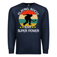 Navy bocce super power boules sports Premium Sweatshirt - artisFamous