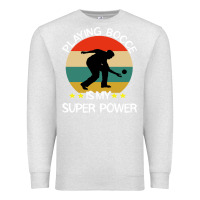 Oatmeal Heather bocce super power boules sports Premium Sweatshirt - artisFamous