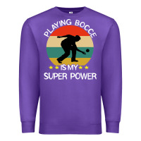 Purple bocce super power boules sports Premium Sweatshirt - artisFamous