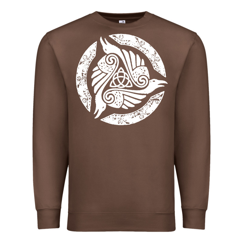 Celtic Trinity Knot Crow Spiritual Mandala Premium Sweatshirt by artisFamous | Teevron