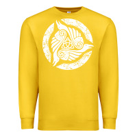 Lemon celtic trinity knot crow spiritual mandala Premium Sweatshirt - artisFamous