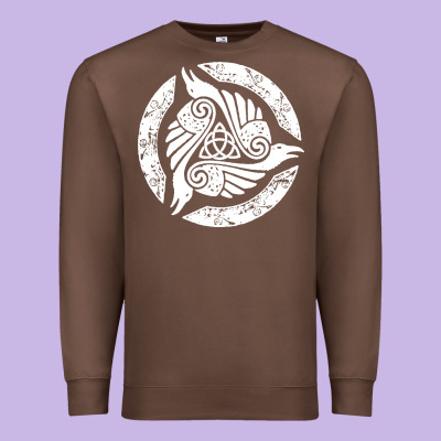 Celtic Trinity Knot Crow Spiritual Mandala Premium Sweatshirt Designed By Artisfamous