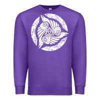 Purple celtic trinity knot crow spiritual mandala Premium Sweatshirt - artisFamous