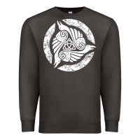 Smoke celtic trinity knot crow spiritual mandala Premium Sweatshirt - artisFamous