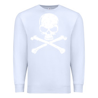 White pirates adults pirates skull crossbones beard Premium Sweatshirt - artisFamous
