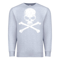 Heather Grey pirates adults pirates skull crossbones beard Premium Sweatshirt - artisFamous