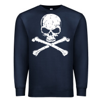 Navy pirates adults pirates skull crossbones beard Premium Sweatshirt - artisFamous